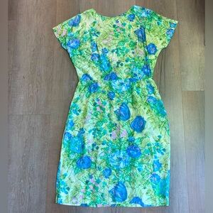 Beautiful Vintage A Line Dress 1950’s Novelty Print